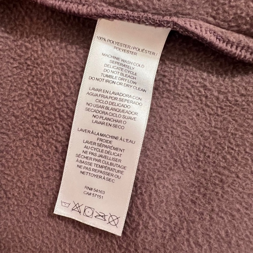 Calvin Klein Performance Purple Fleece Zip Up Jacket Size Small - Picture 7 of 10